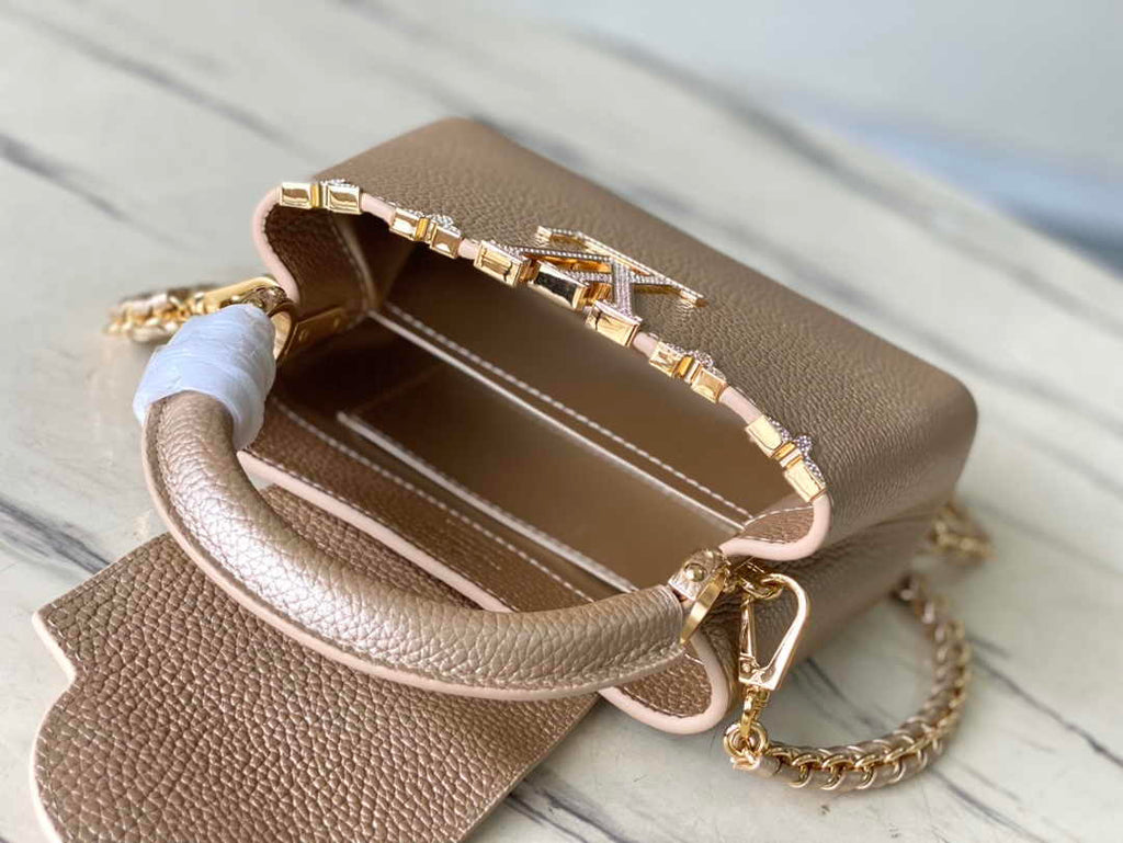 Louis Vuitton Capucines Mini M56669 Gold Taurillon leather
