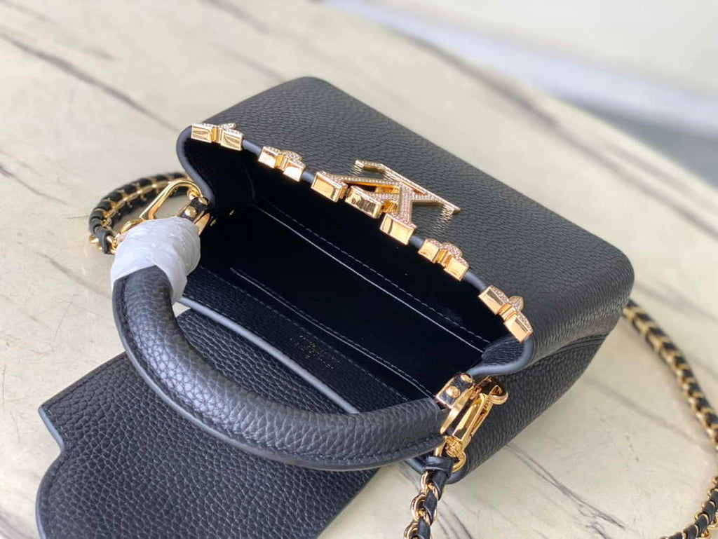 Louis Vuitton Capucines Mini M56669 Black Taurillon leather