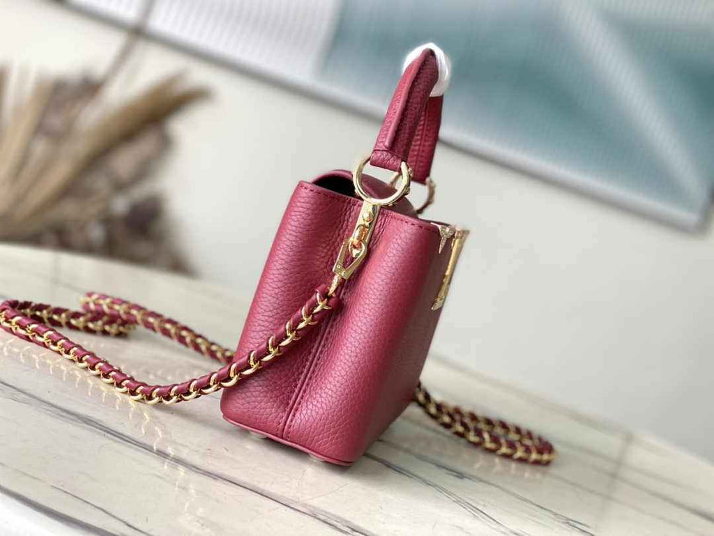 Louis Vuitton Capucines Mini M56669 Red Taurillon leather