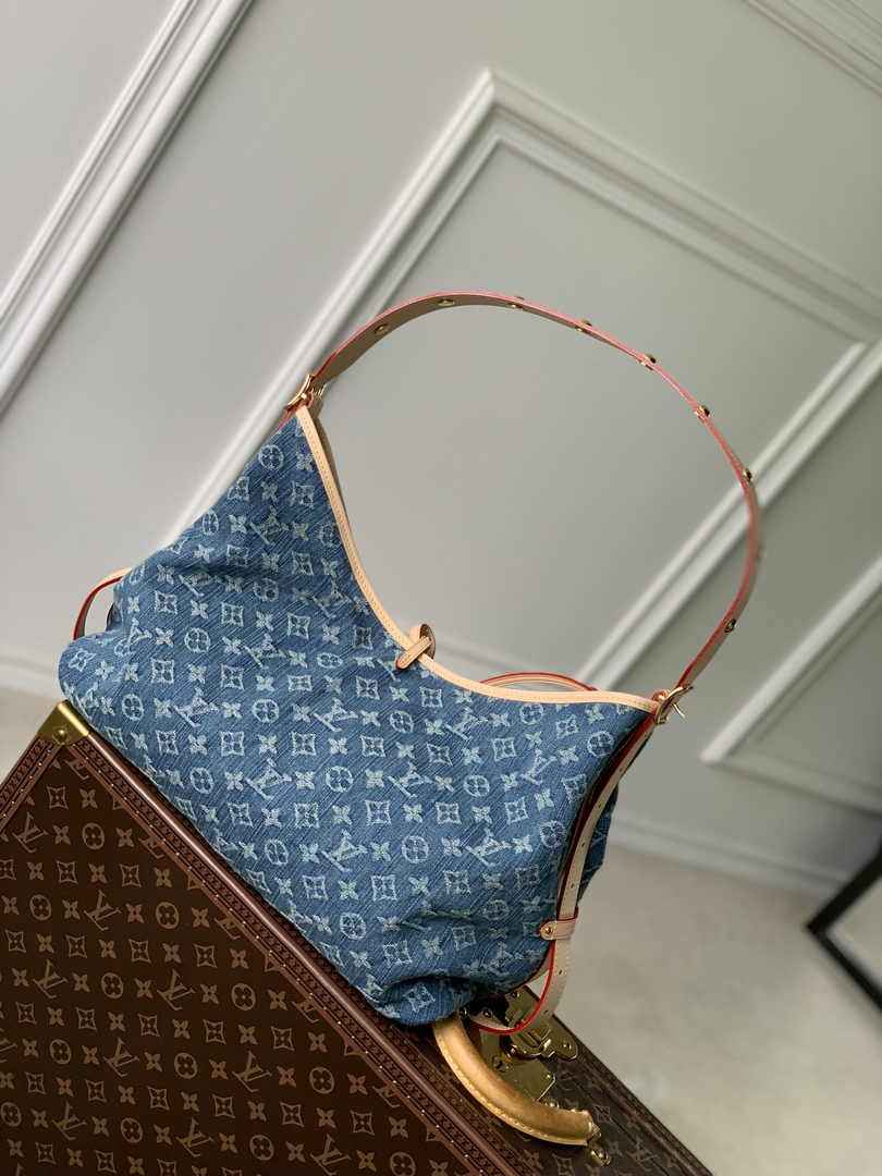Louis Vuitton CarryAll MM Bag M46855 Denim Blue - Default Title - View 3