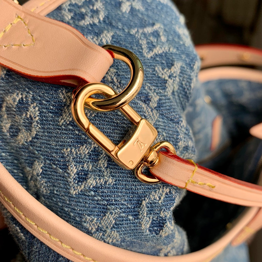 Louis Vuitton CarryAll MM Bag M46855 Denim Blue - Default Title - View 6