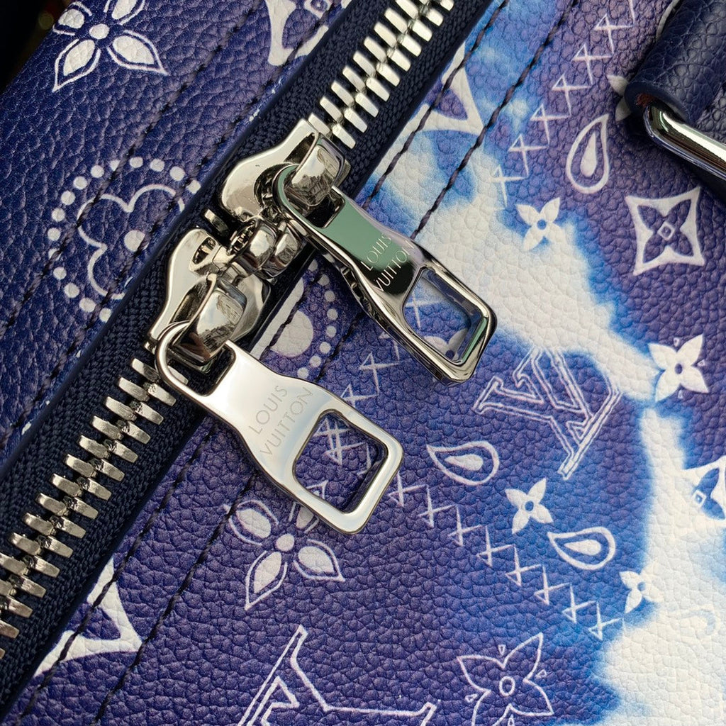 LV M20558 Louis Vuitton Keepall Bandouliere 50 Travel Bag Blue