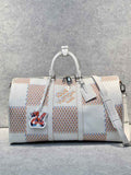 LV M20563 Louis Vuitton Keepall Bandouliere 50 Travel Bag Beige