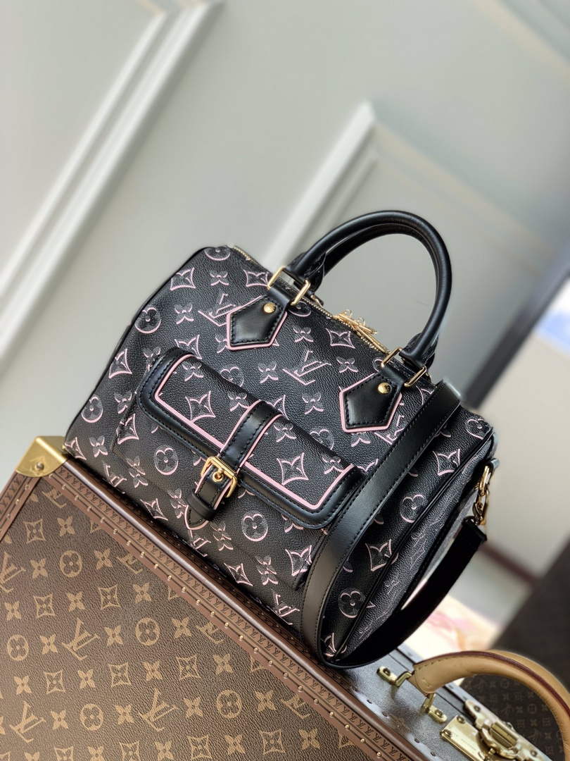 LV M20852 Louis Vuitton Speedy Bandoulière 25 Black