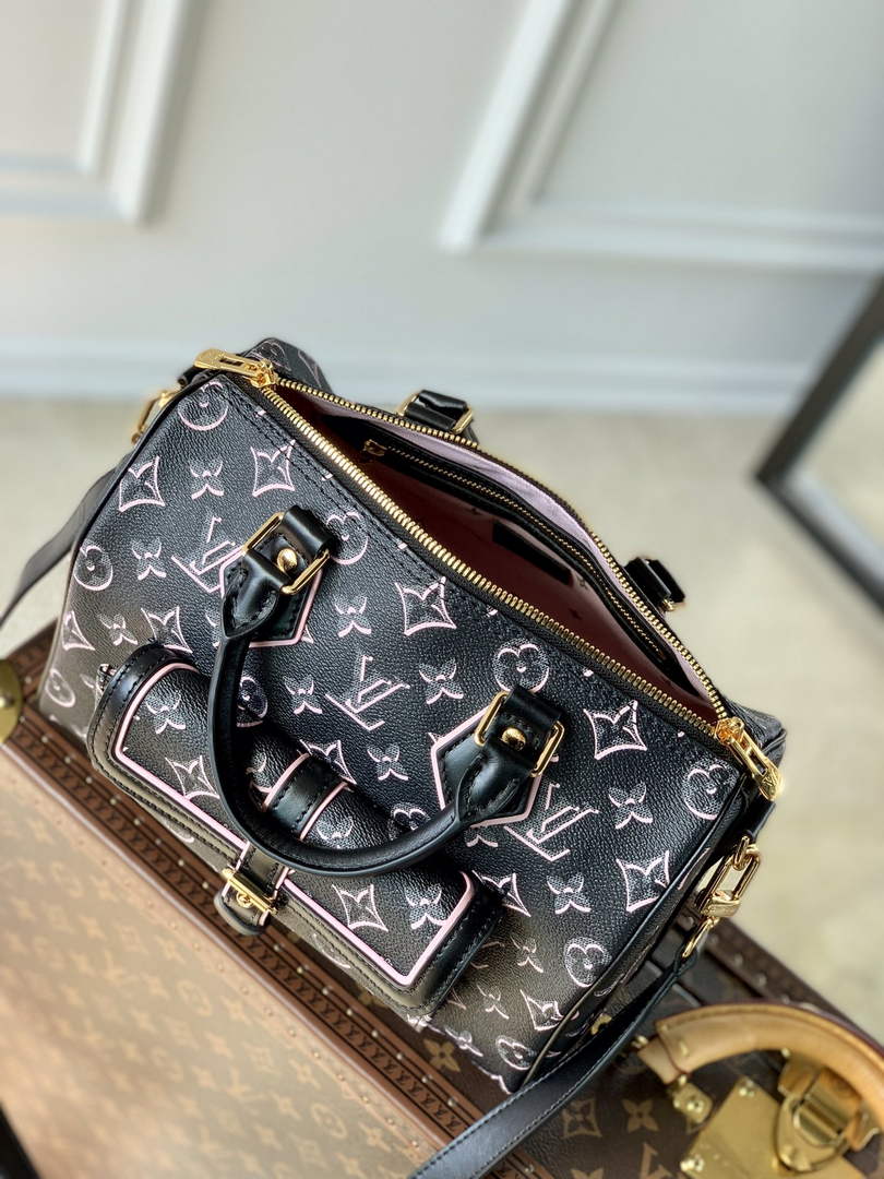 LV M20852 Louis Vuitton Speedy Bandoulière 25 Black
