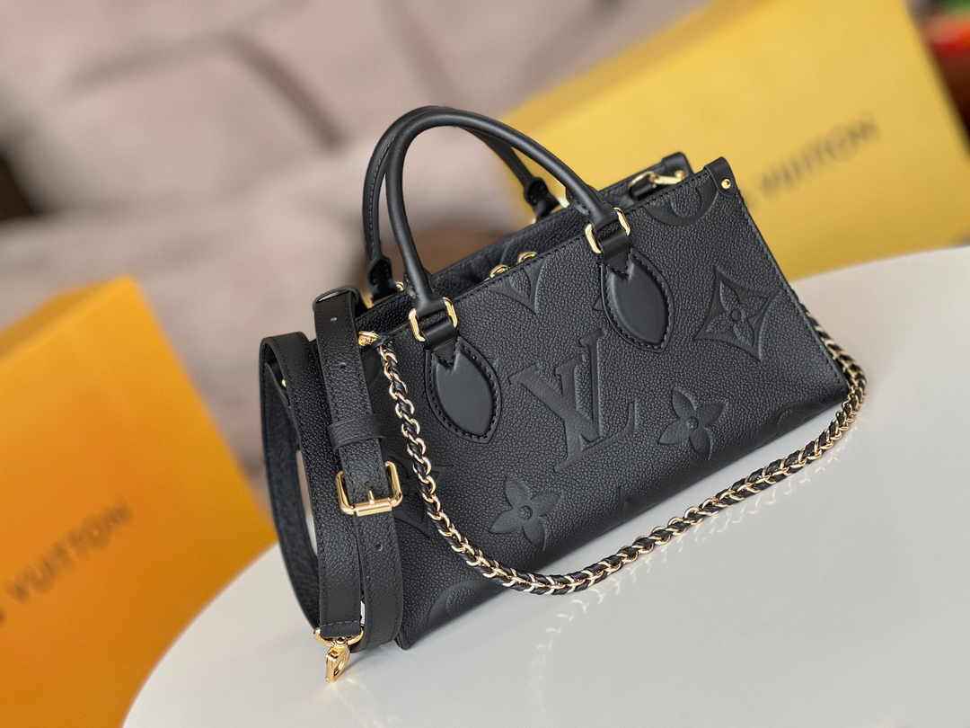 LV M23640 Louis Vuitton OnTheGo East West Monogram Empreinte Leather Black - Default Title - View 3