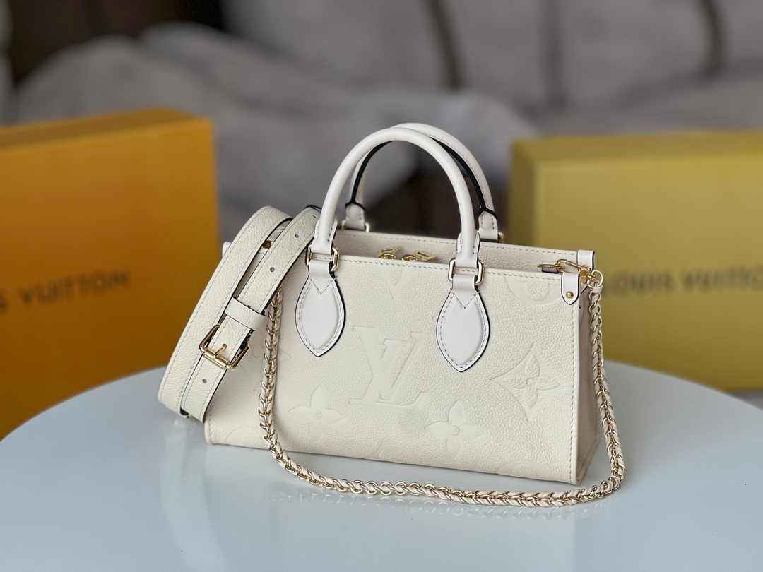 LV M23698 Louis Vuitton OnTheGo East West Monogram Empreinte Leather Cream - Default Title - View 4