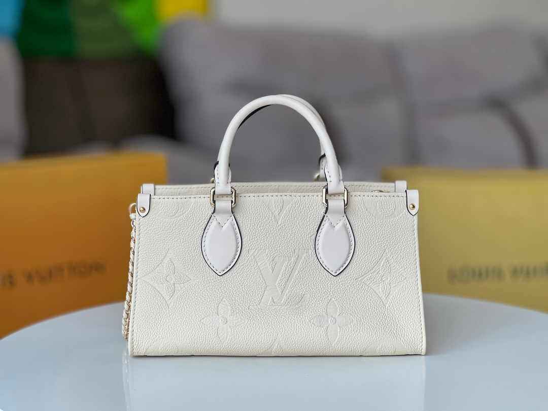 LV M23698 Louis Vuitton OnTheGo East West Monogram Empreinte Leather Cream - Default Title - View 2
