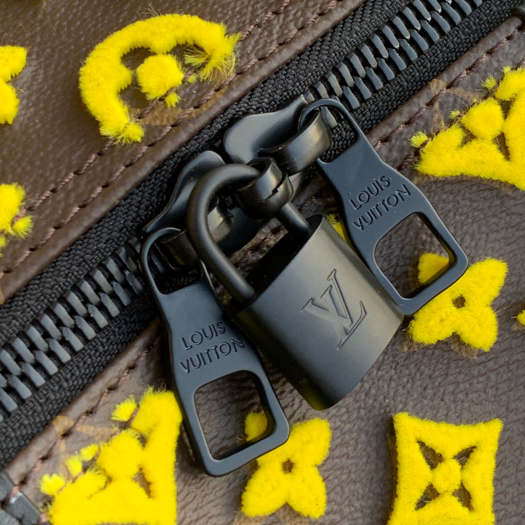 LV M45069 Louis Vuitton Keepall Bandouliere 50 Travel Bag Yellow