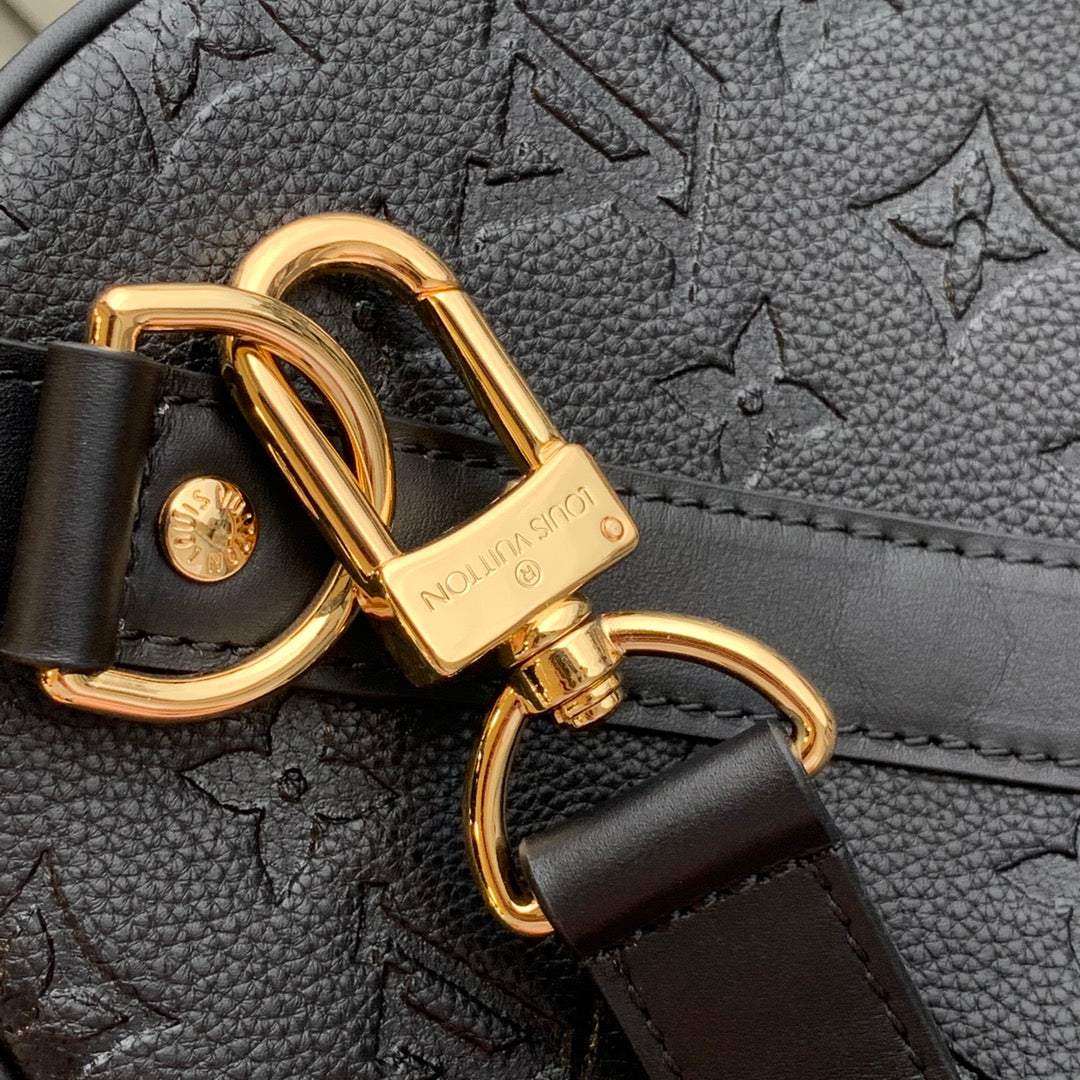 LV M45532 Louis Vuitton Keepall Bandouliere 45 Travel Bag Black