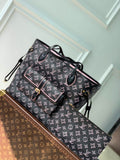 LV M46137 Louis Vuitton Neverfull MM Tote Bag Black
