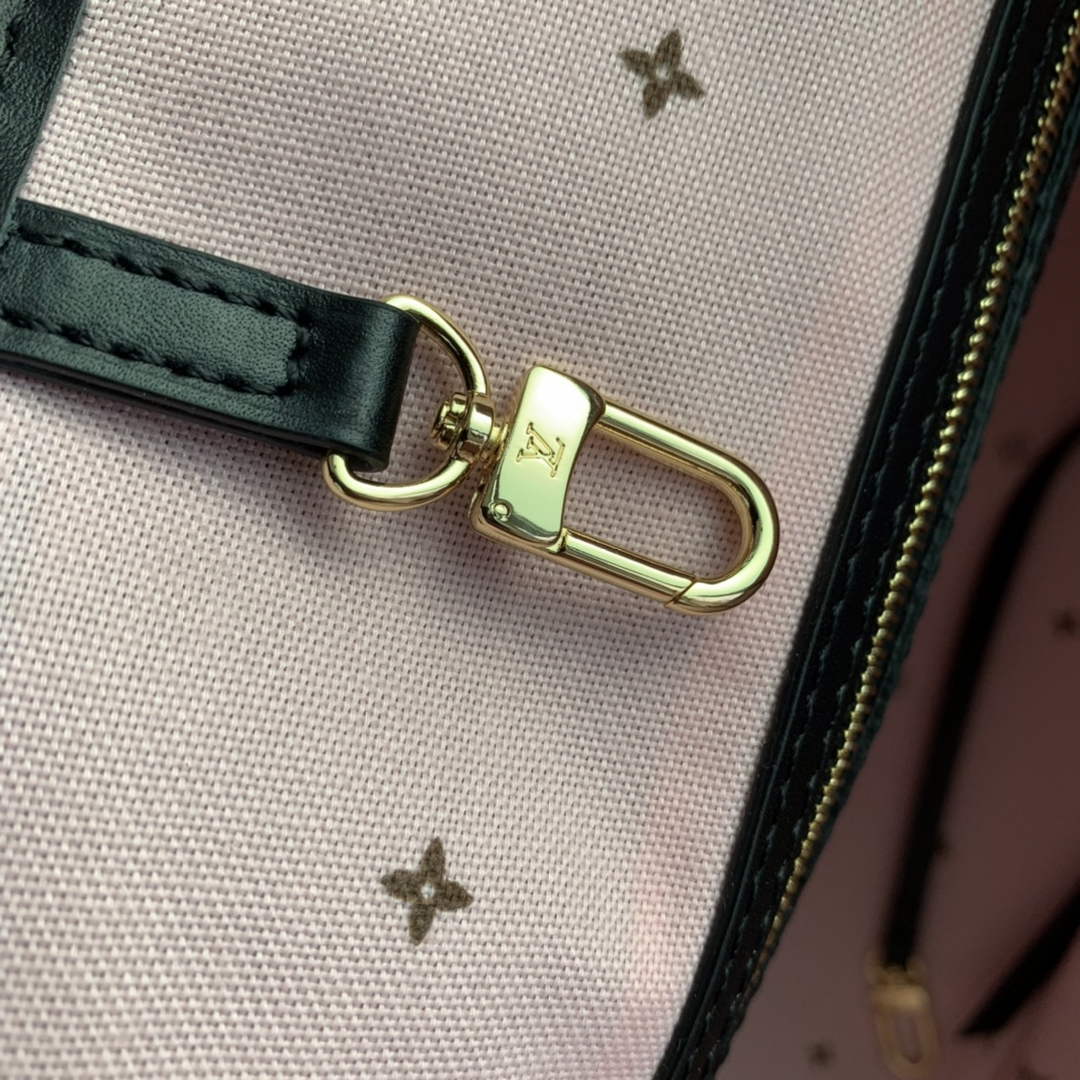 LV M46137 Louis Vuitton Neverfull MM Tote Bag Black