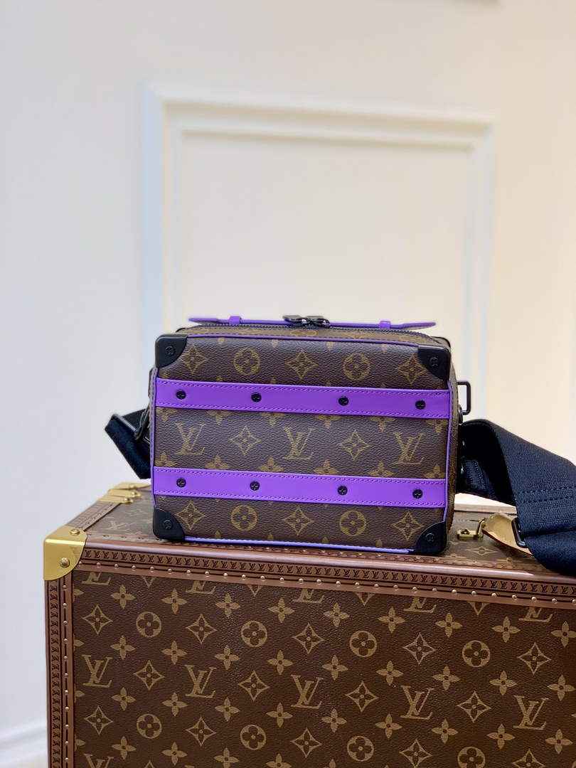 LV M46264 Louis Vuitton Handle Soft Trunk Men Bags Purple