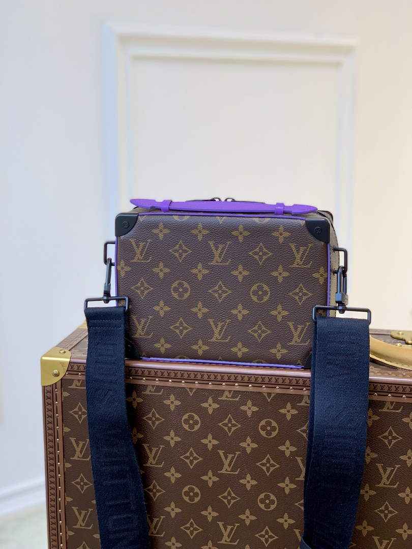 LV M46264 Louis Vuitton Handle Soft Trunk Men Bags Purple