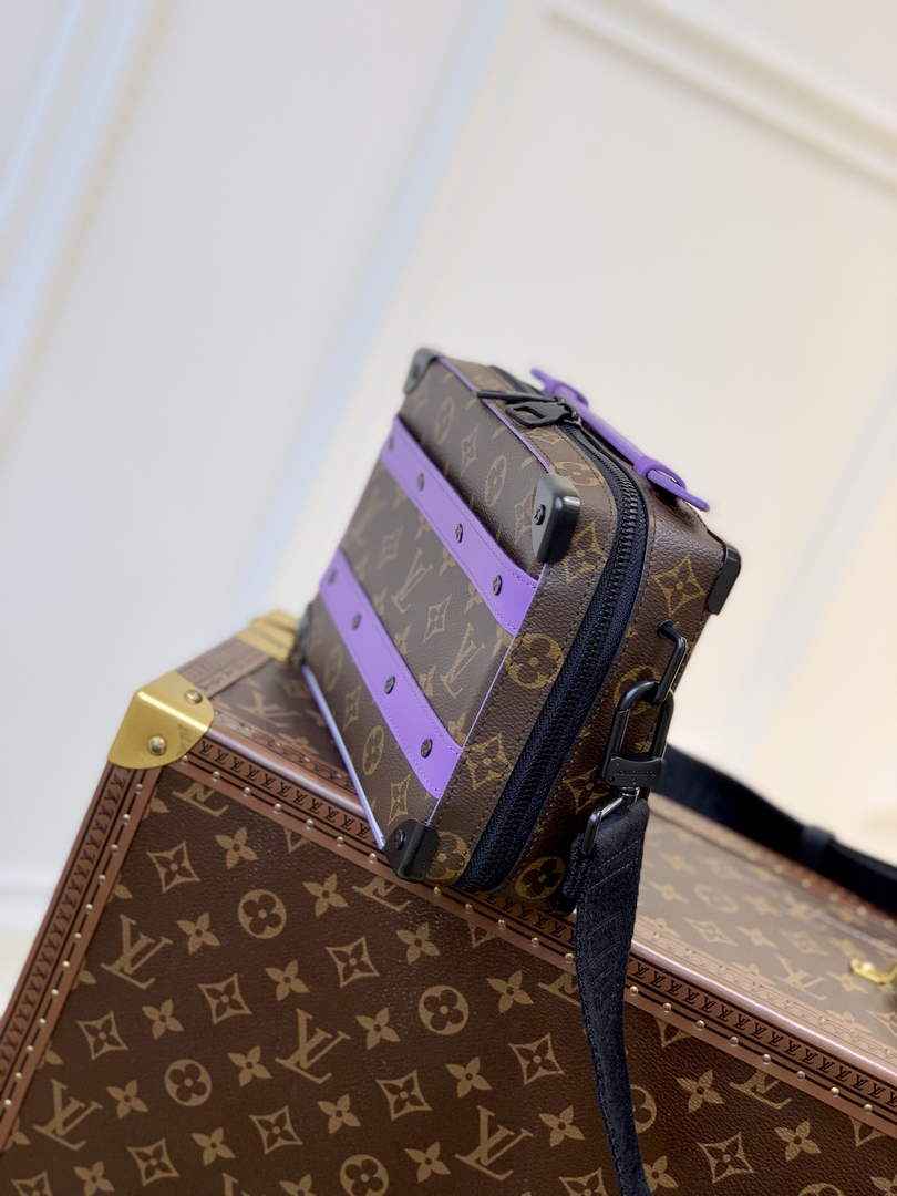LV M46264 Louis Vuitton Handle Soft Trunk Men Bags Purple