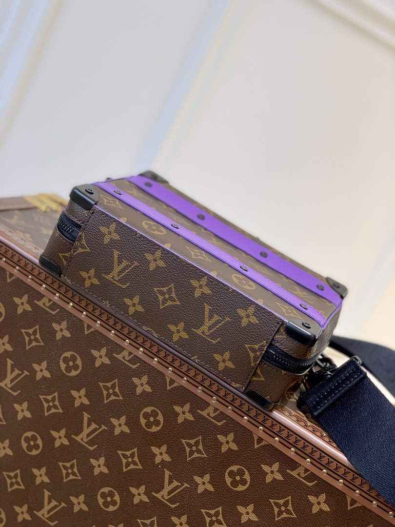 LV M46264 Louis Vuitton Handle Soft Trunk Men Bags Purple