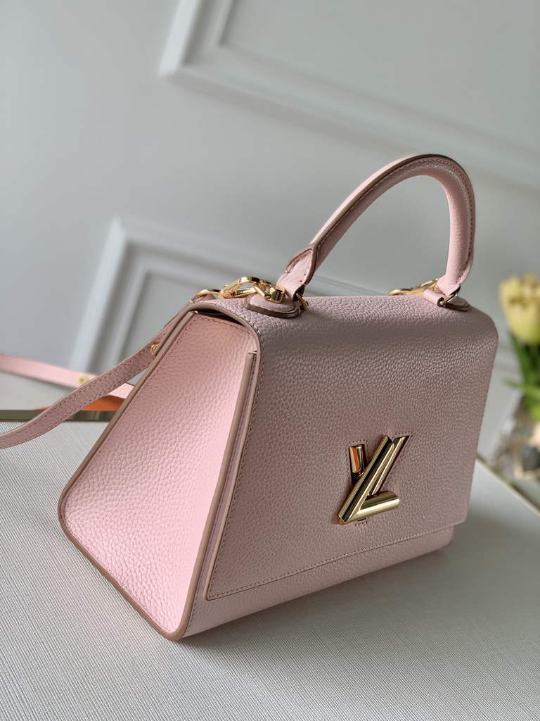 LV M57093 Louis Vuitton Twist One Handle PM Taurillon Leather Pink - Default Title - View 3