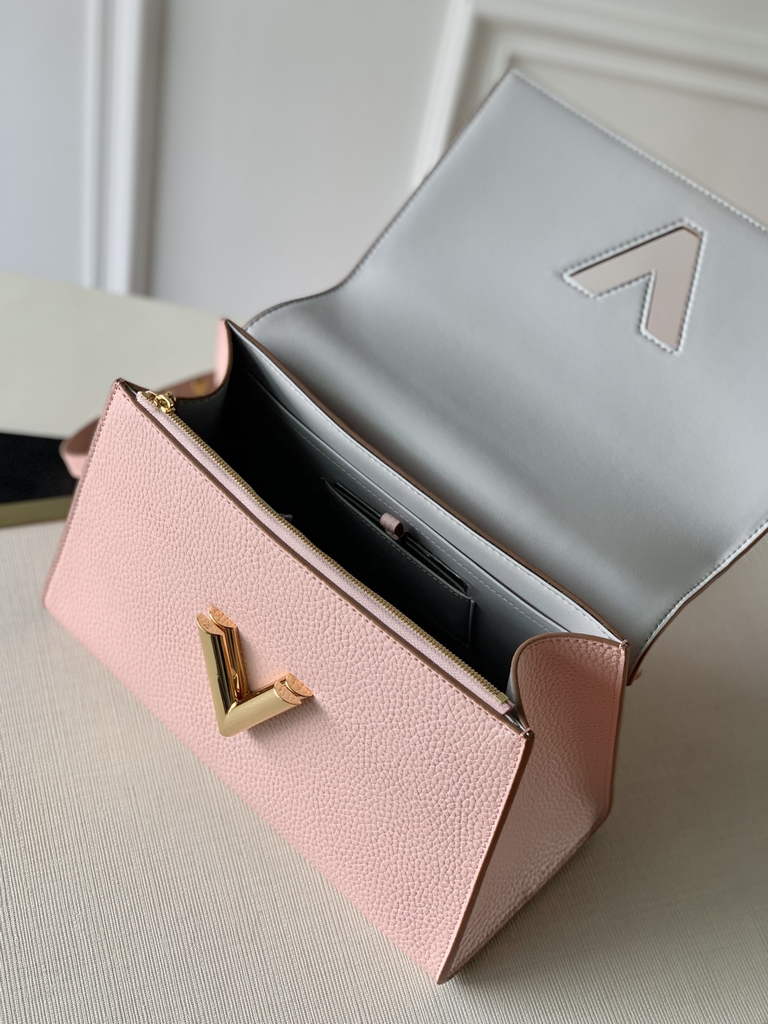 LV M57093 Louis Vuitton Twist One Handle PM Taurillon Leather Pink - Default Title - View 8