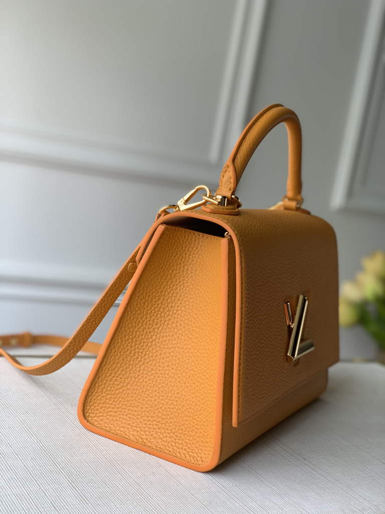 LV M57093 Louis Vuitton Twist One Handle PM Taurillon Leather Yellow - Default Title - View 3