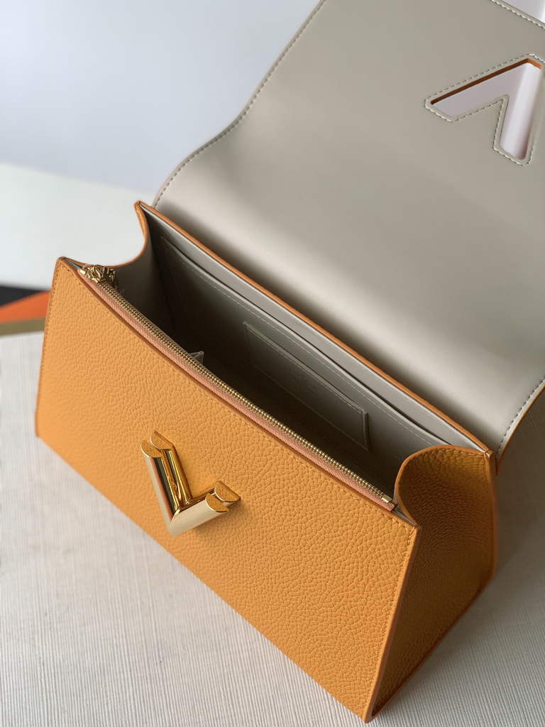 LV M57093 Louis Vuitton Twist One Handle PM Taurillon Leather Yellow - Default Title - View 5