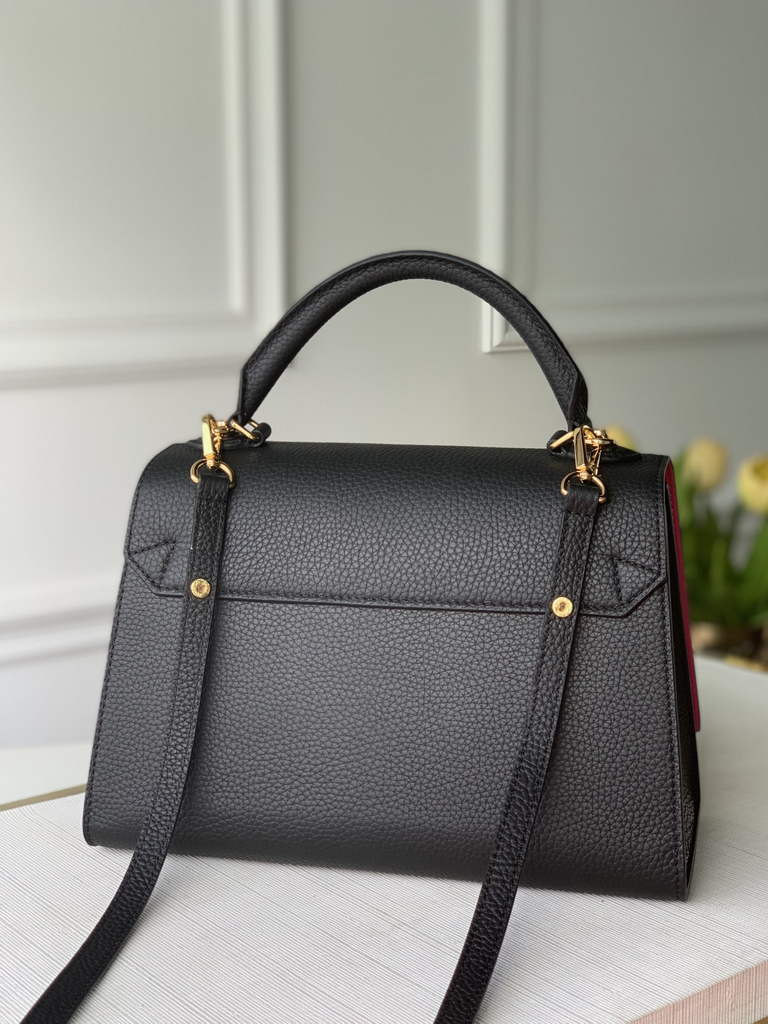 LV M57093 Louis Vuitton Twist One Handle PM Taurillon Leather Black