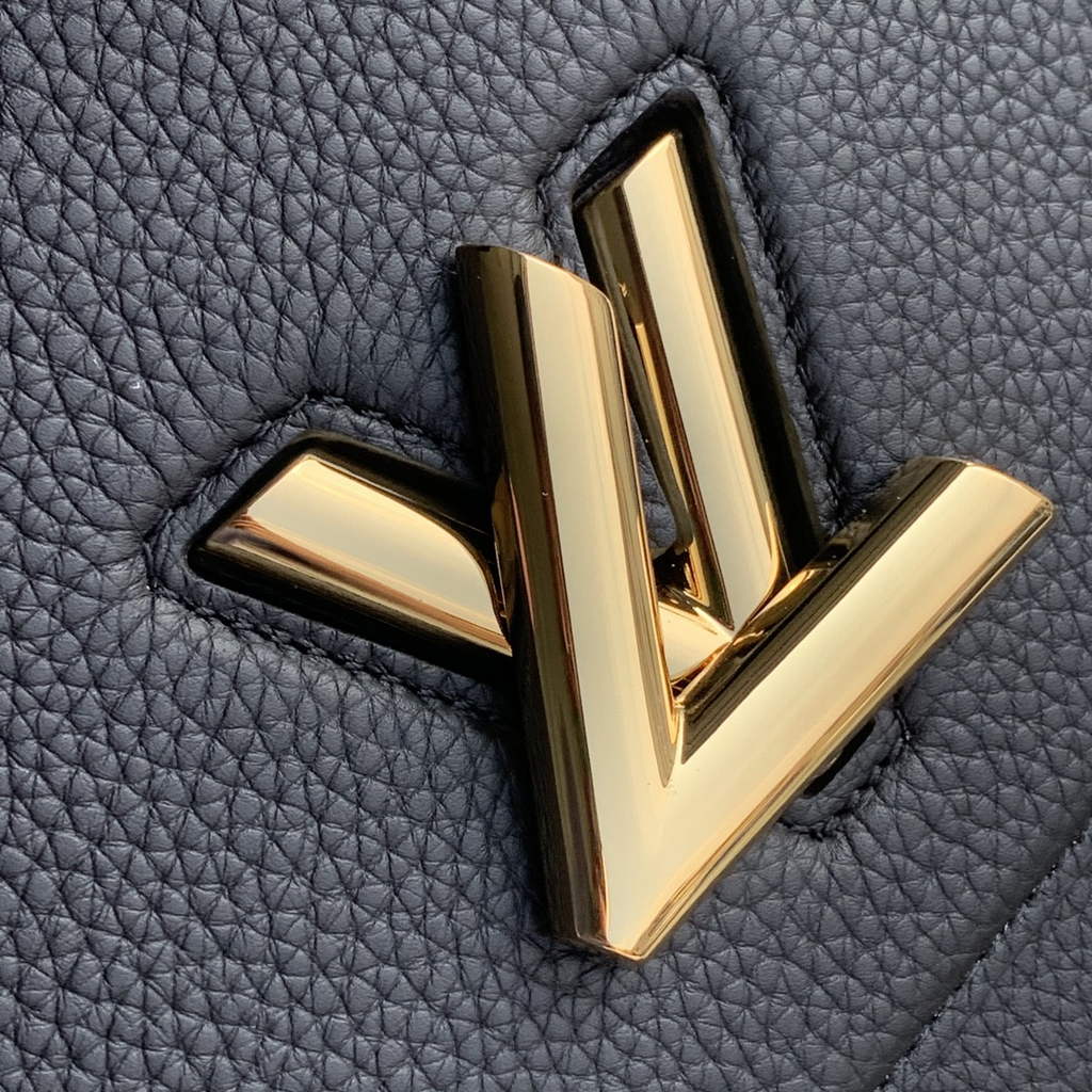 LV M57093 Louis Vuitton Twist One Handle PM Taurillon Leather Black