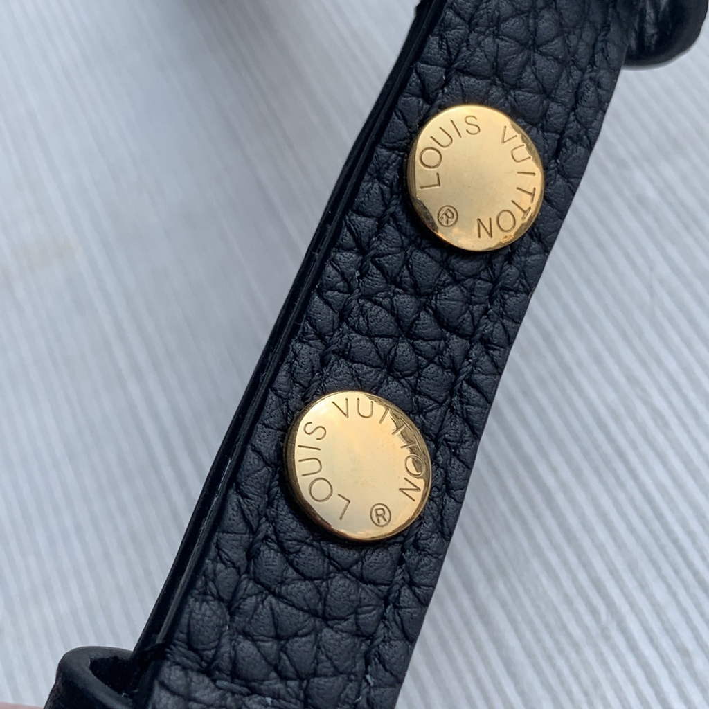 LV M57093 Louis Vuitton Twist One Handle PM Taurillon Leather Black