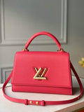 LV M57093 Louis Vuitton Twist One Handle PM Taurillon Leather Plum