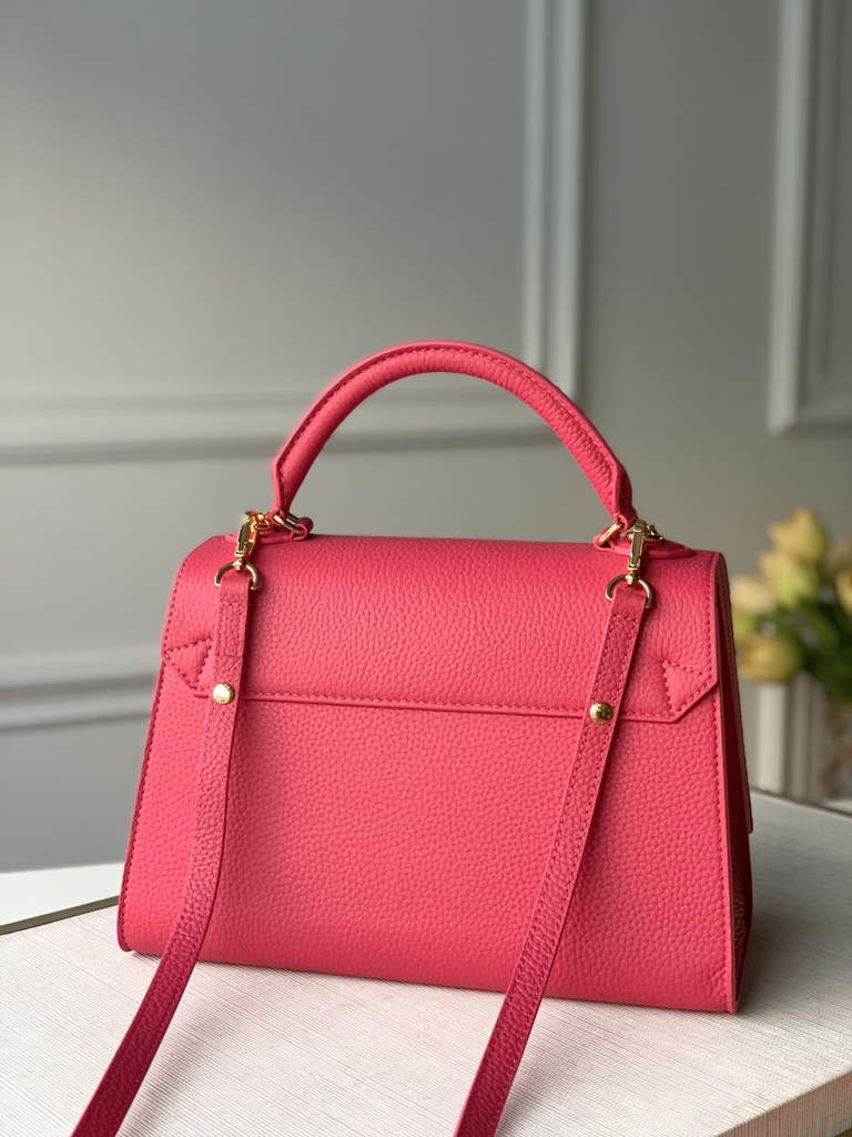 LV M57093 Louis Vuitton Twist One Handle PM Taurillon Leather Plum - Default Title - View 2