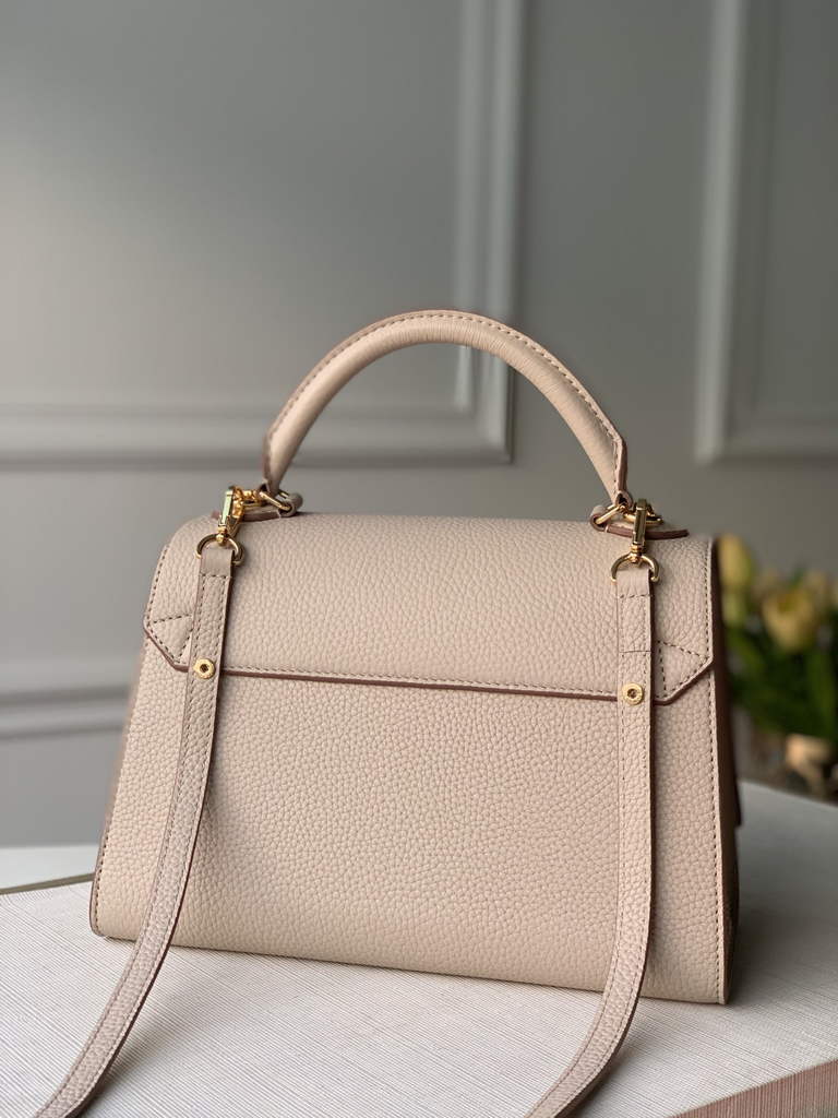 LV M57214 Louis Vuitton Twist One Handle PM Taurillon Leather Beige