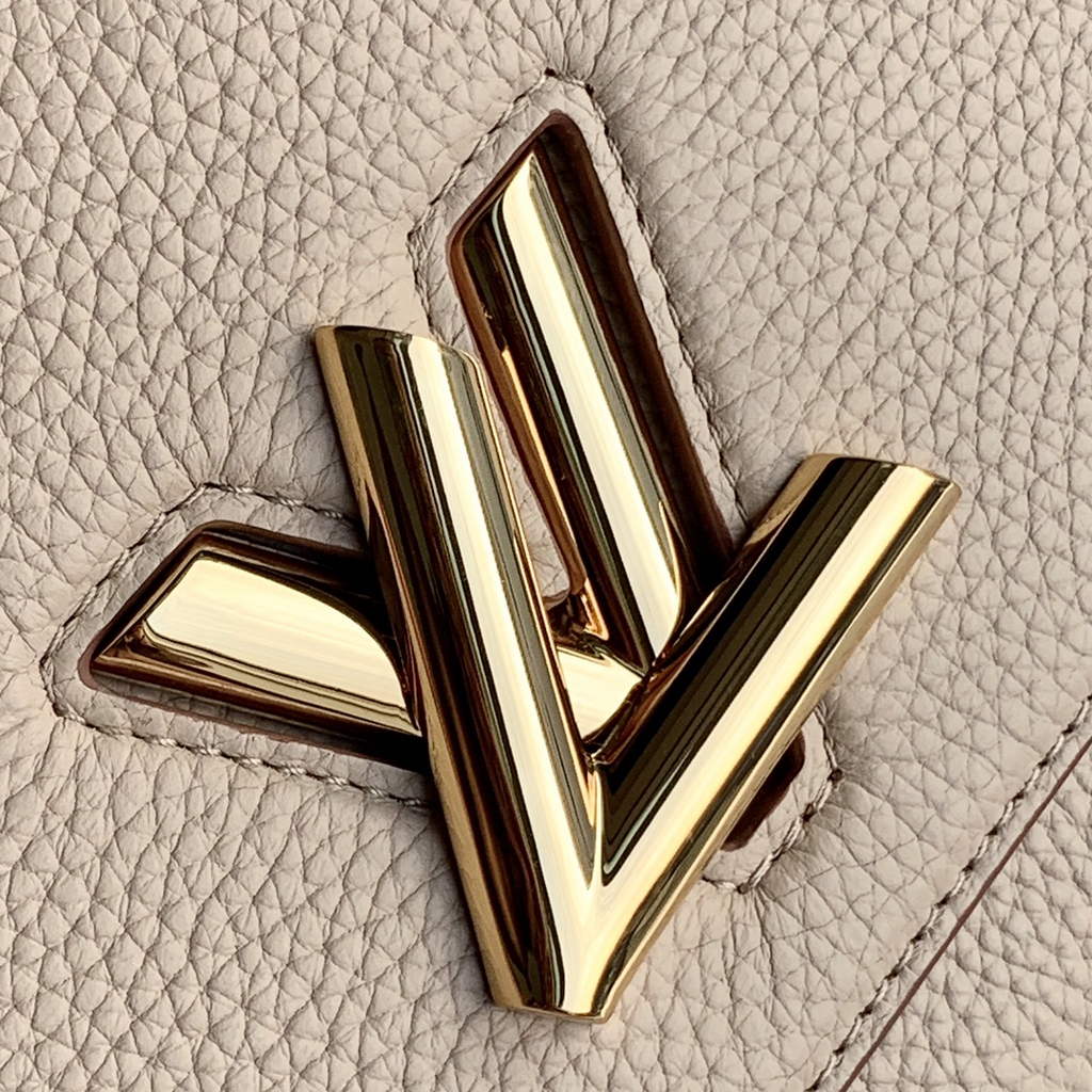 LV M57214 Louis Vuitton Twist One Handle PM Taurillon Leather Beige