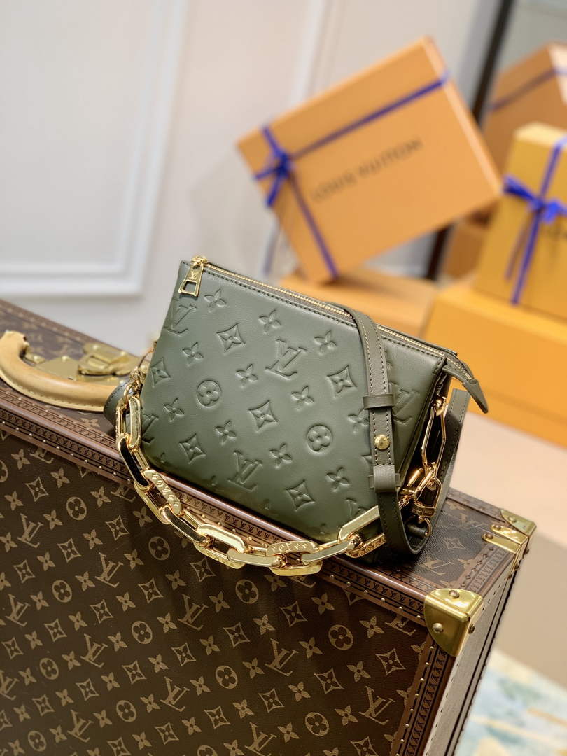 LV M57796 Louis Vuitton Coussin BB Handbags Dark Green - Default Title - View 1