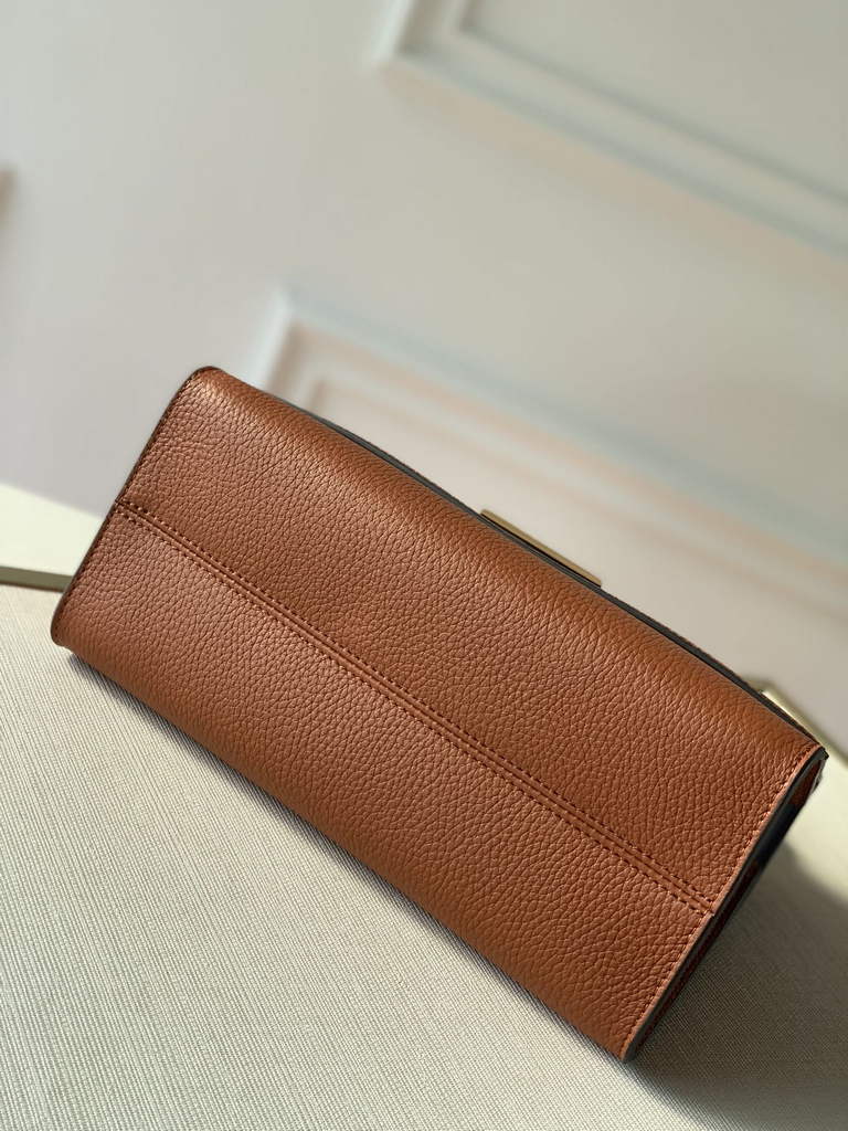 LV M57897 Louis Vuitton Twist One Handle PM Taurillon Leather Brown