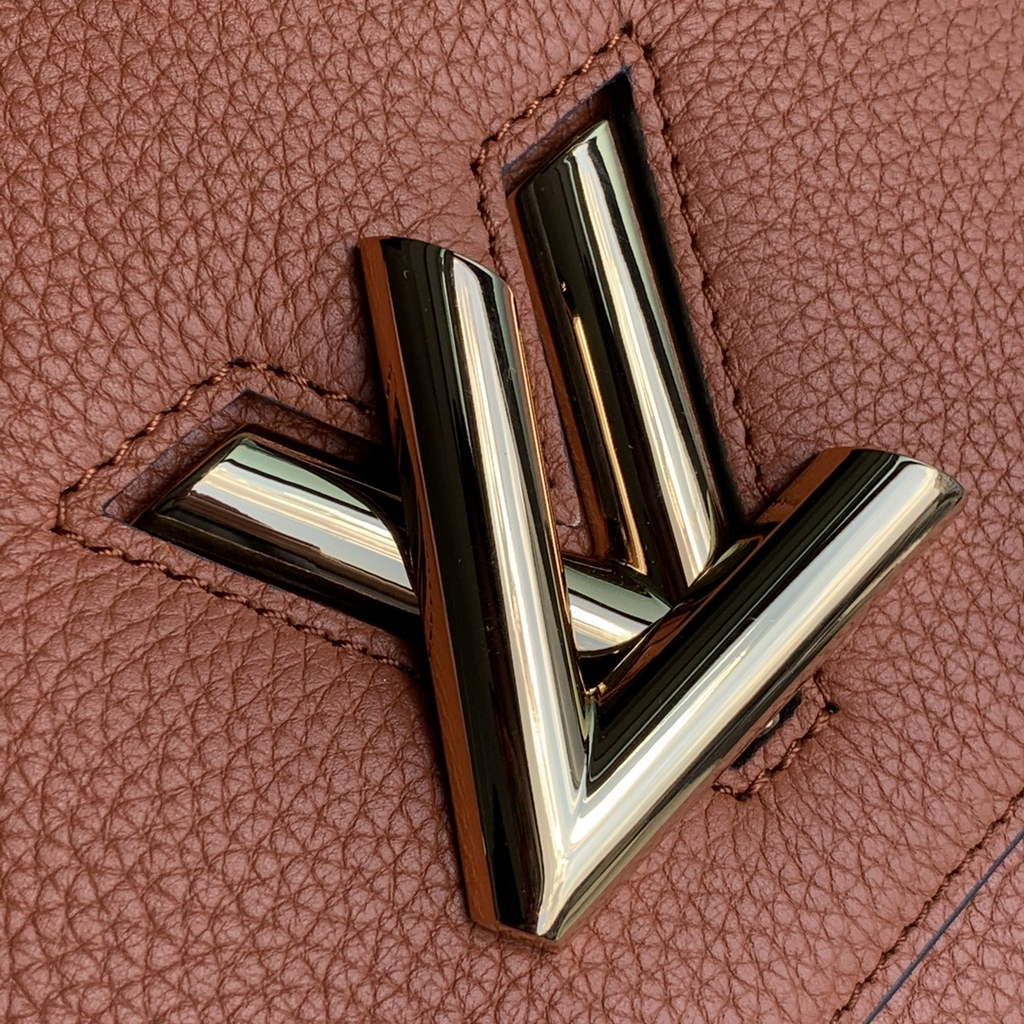 LV M57897 Louis Vuitton Twist One Handle PM Taurillon Leather Brown