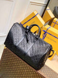 LV M59025 Louis Vuitton Keepall Bandouliere 50 Travel Bag Black