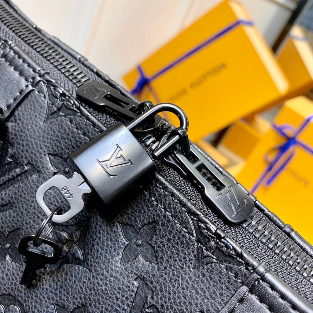 LV M59025 Louis Vuitton Keepall Bandouliere 50 Travel Bag Black