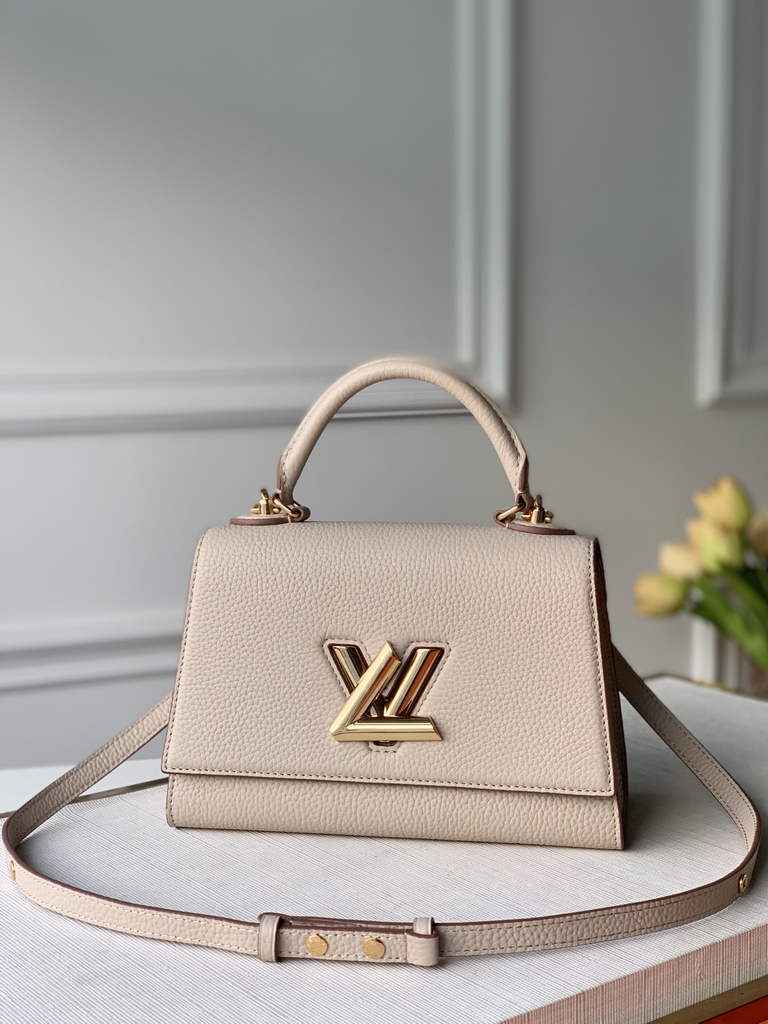 LV M59090 Louis Vuitton Twist One Handle BB High End Leathers Beige
