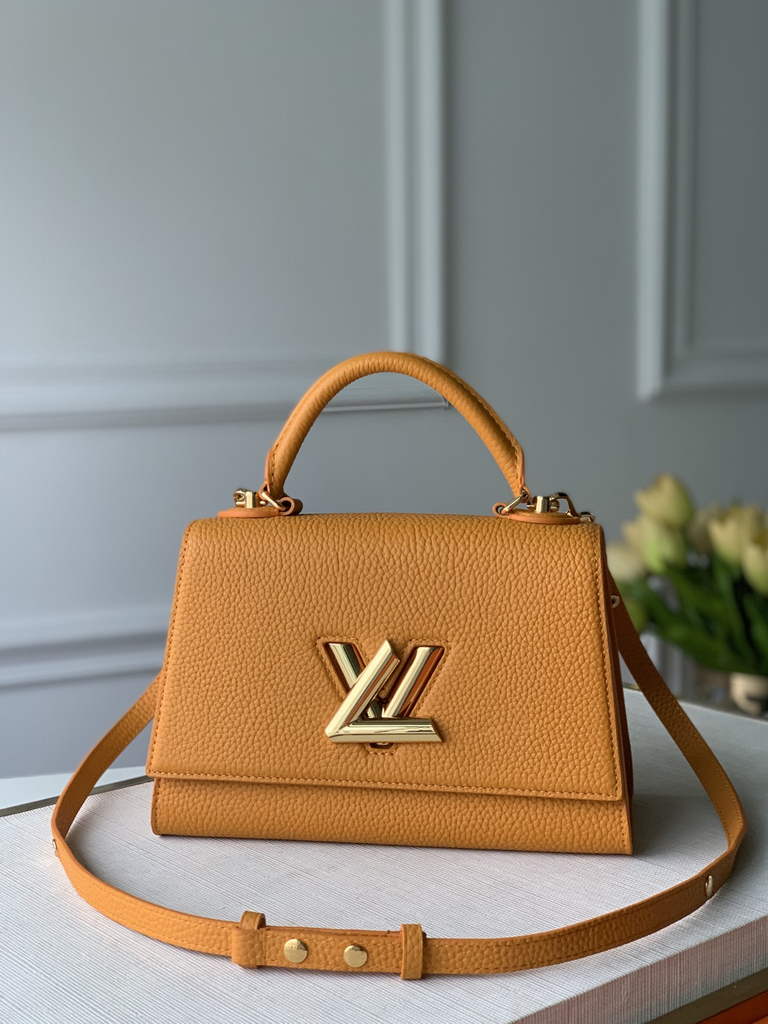LV M59091 Louis Vuitton Twist One Handle BB High End Leathers Yellow