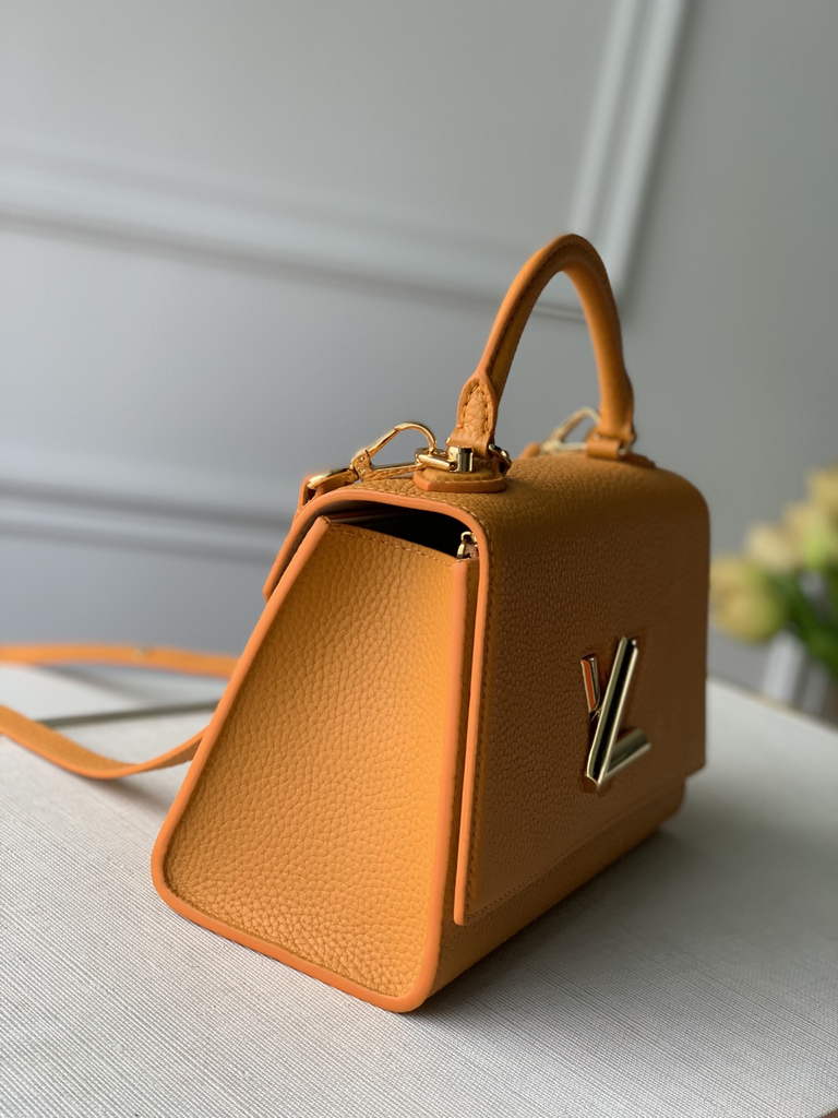 LV M59091 Louis Vuitton Twist One Handle BB High End Leathers Yellow