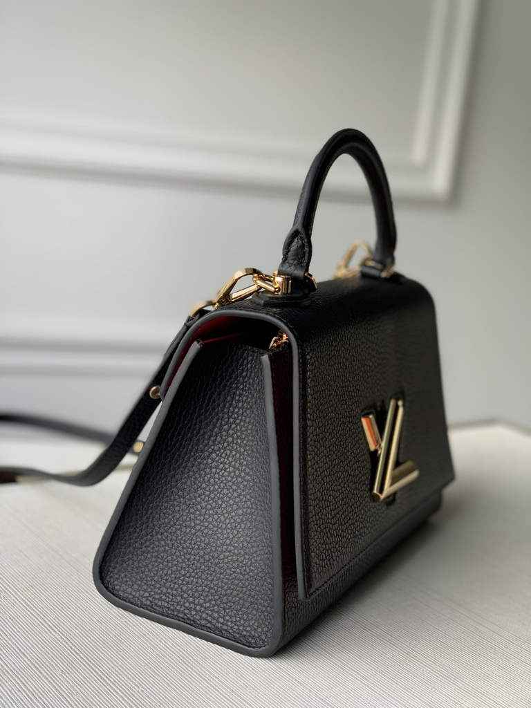 LV M59091 Louis Vuitton Twist One Handle BB High End Leathers Black