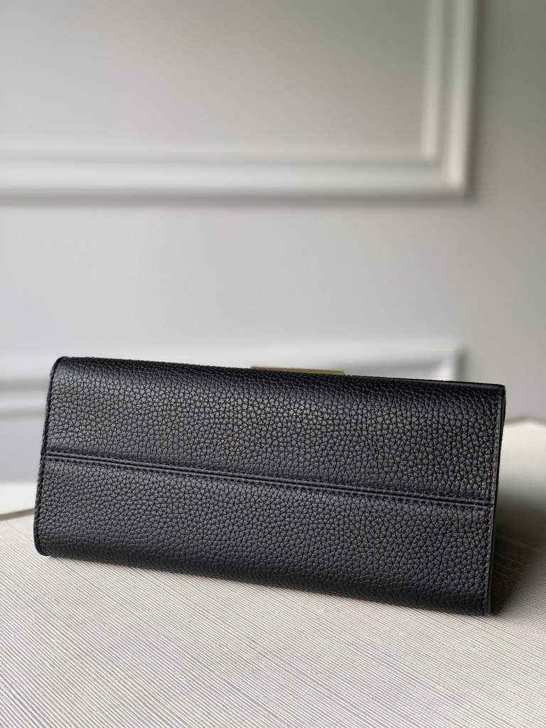 LV M59091 Louis Vuitton Twist One Handle BB High End Leathers Black