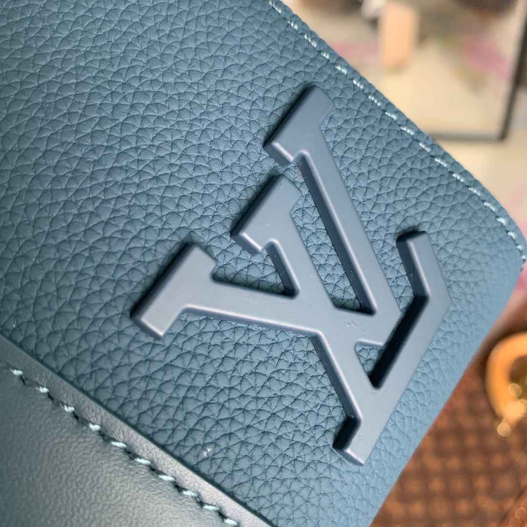 LV M59328 Louis Vuitton City Keepall Travel Men Bag Blue Aerogram