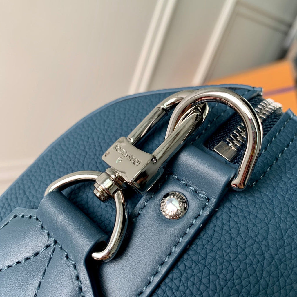 LV M59328 Louis Vuitton City Keepall Travel Men Bag Blue Aerogram