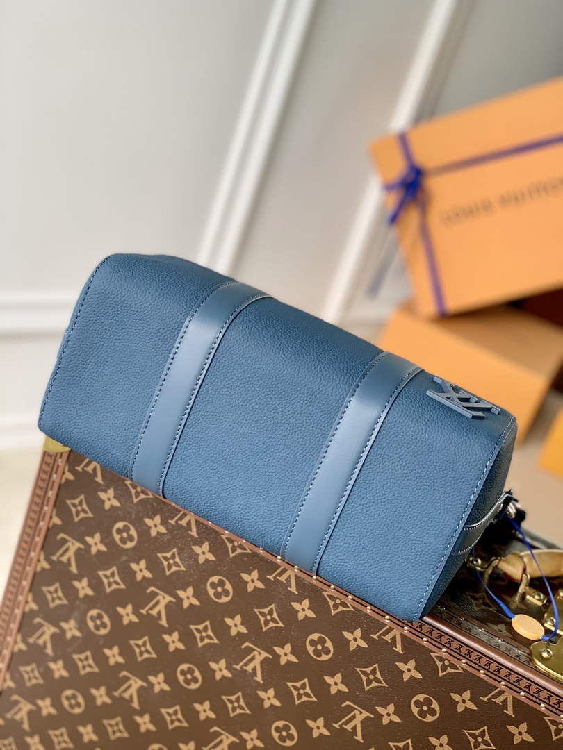 LV M59328 Louis Vuitton City Keepall Travel Men Bag Blue Aerogram