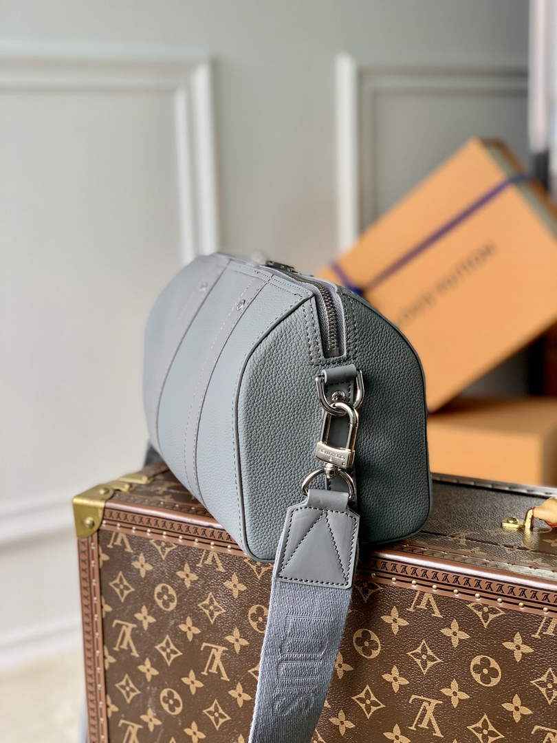 LV M59328 Louis Vuitton City Keepall Travel Men Bag Gray Aerogram
