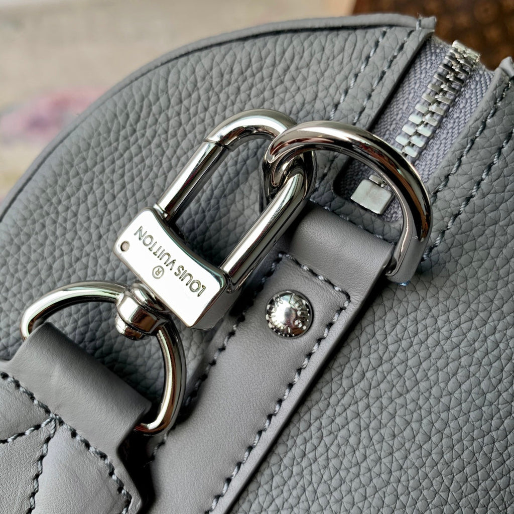 LV M59328 Louis Vuitton City Keepall Travel Men Bag Gray Aerogram