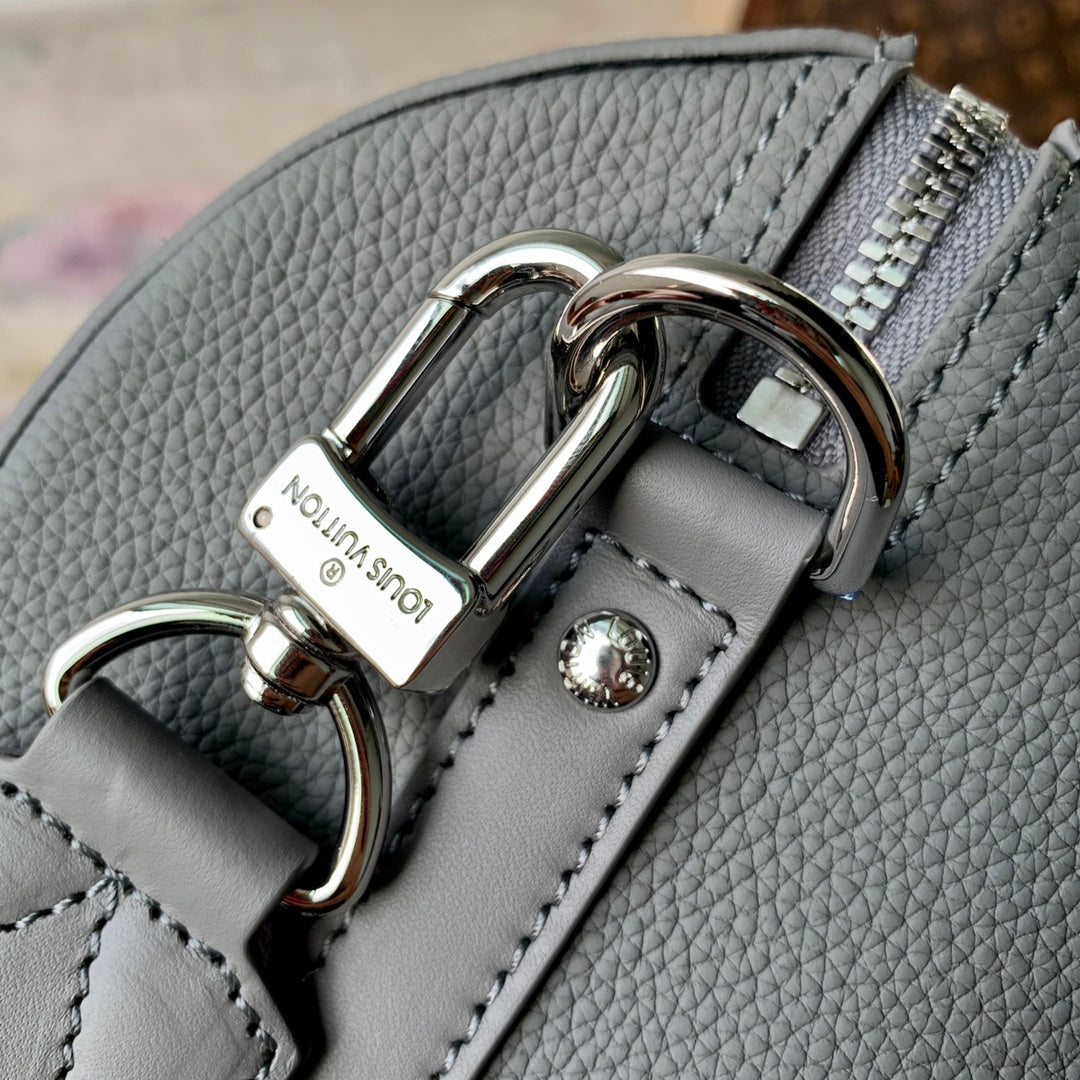 LV M59328 Louis Vuitton City Keepall Travel Men Bag Gray Aerogram