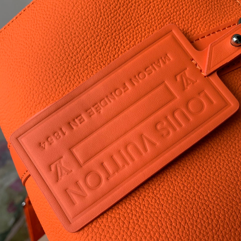 LV M59328 Louis Vuitton City Keepall Travel Men Bag Orange Aerogram