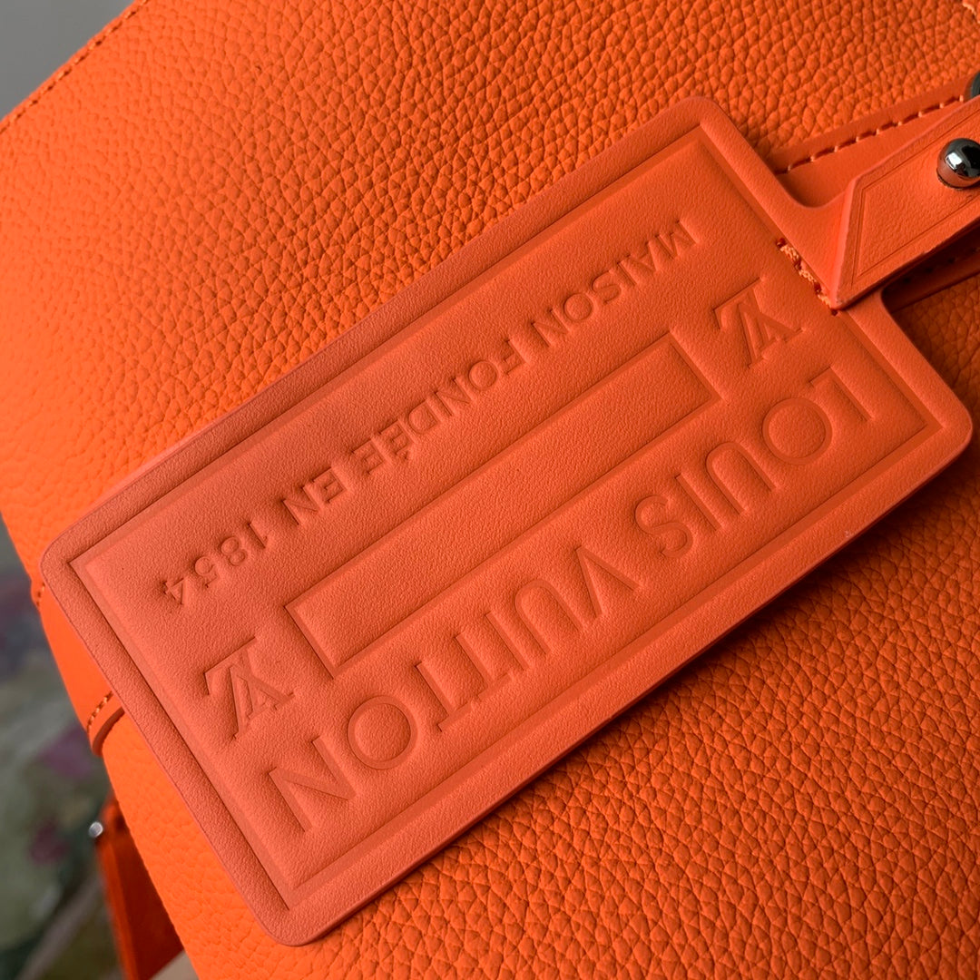 LV M59328 Louis Vuitton City Keepall Travel Men Bag Orange Aerogram