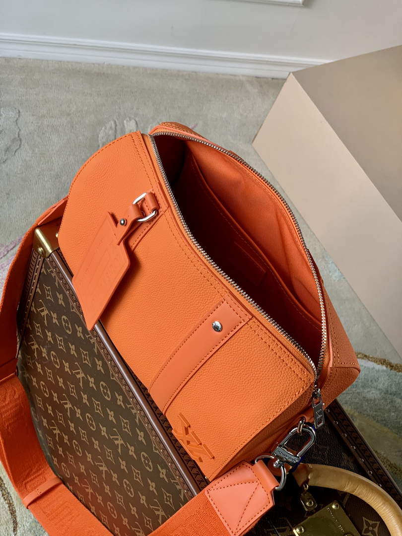 LV M59328 Louis Vuitton City Keepall Travel Men Bag Orange Aerogram